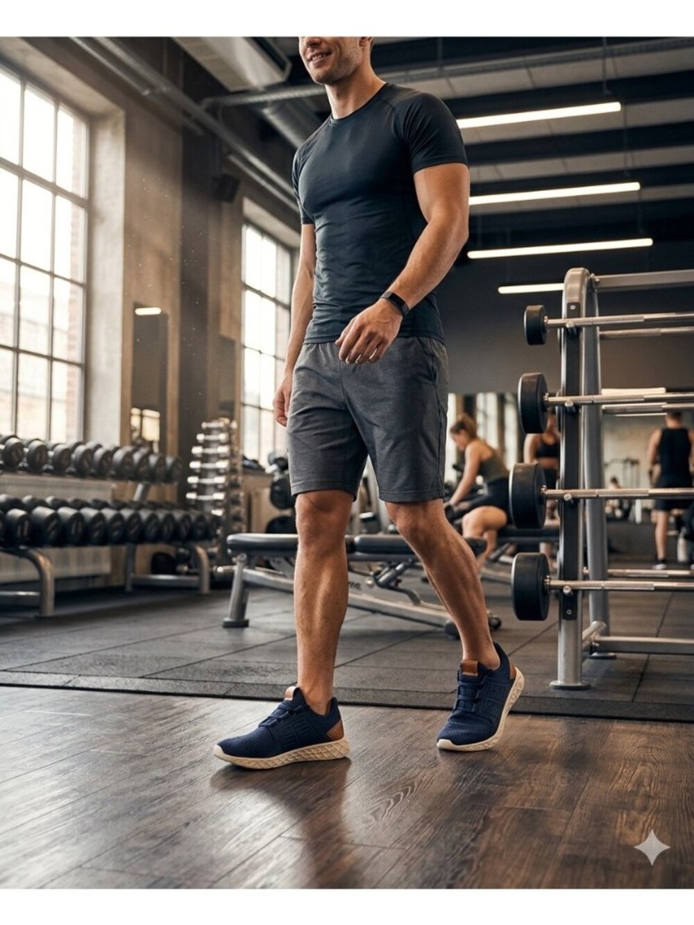George Mens Mesh Sneakers Blue Size 9 Gym Casual Workout Athletic Minimalist